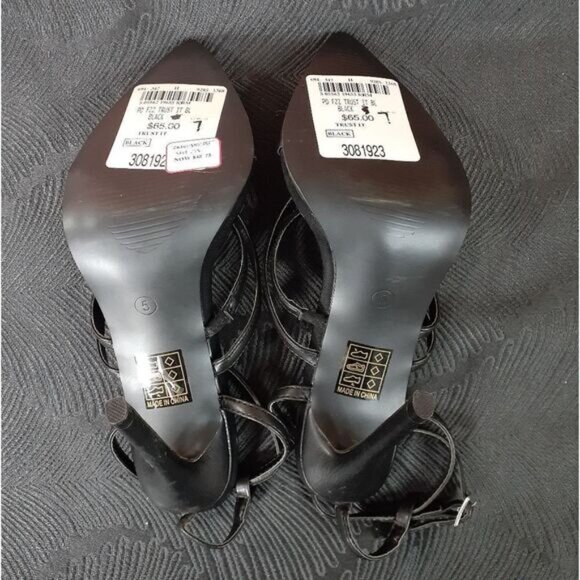 NWT Public Desire Faux Leather Strappy Stilettos - Picture 11 of 15
